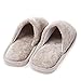 Qianle Men And Women Solid Candy Color Soft Super Indoor Slippers Brown XL