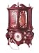 Antique Look Musical Jewelry Armoire With Victorian Clock