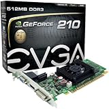 EVGA GeForce 210 512 MB DDR3 PCI Express 2.0 DVI/HDMI/VGA Graphics Card, 512-P3-1310-LR