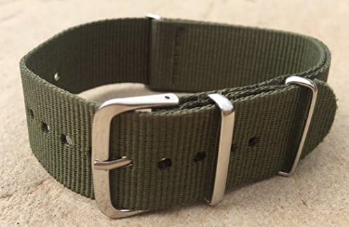 22mm Green Nylon NATO Interchangeable Watch Strap