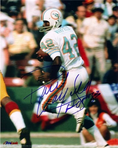 Paul Warfield Autographed/Hand Signed Miami Dolphins 8x10 Photo with HOF 83 Inscription (Pose 2)