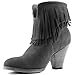 DailyShoes Women's Double Fringe High Top Ankle Booties High Heel Western Cowboy Boot