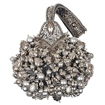 Hot Sale Mary Frances Mercury Rising Silver Wristlet Handbag