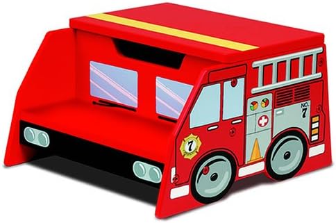 KidKraft - Fire Truck Step Stool, Material: MDF