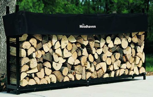 10ft Woodhaven Firewood Rack - Black