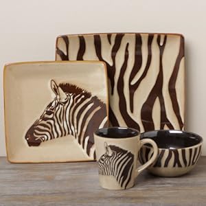 Tabletop Unlimited 'Zebra' 16-piece Dinnerware Set