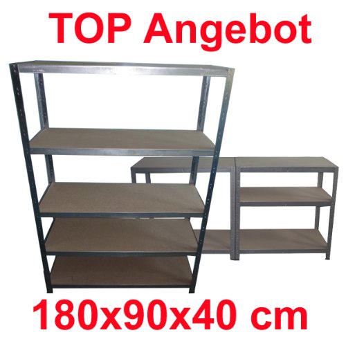 Steckregal Kellerregal  Regal 180x90x40 cm