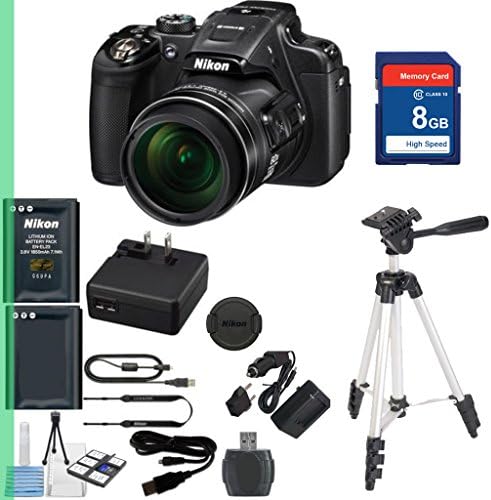 Nikon COOLPIX P610 &amp; 8GB SD Card, Two Batteries, Charger, Case, Tripod &amp; More