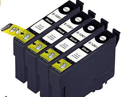 Inkforever 5 Pack Only Black Ink Cartridges for Stylus Nx330, Nx430, Workforce 435, 520, 545, 630, 633, 635, 645, 840, 845, 60, 7010, 7510 (T126- Only Bk,