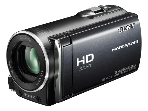 Sony HDR-CX115EB Full HD Camcorder (Flash, 25 fach optischer Zoom, 6,9 cm (2,7 Zoll) Display, EXMOR R Sensor, Touchscreen) schwarz