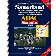 ADAC Stadtatlas Sauerland: Arnsberg, Hagen, L�denscheid, Meschede, Siegen, Soest. Grossraum St�dte- und Gemeindeatlas. Insgesamt 71 St�dte und Gemeinden. 1:20000. GPS-genau
