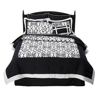 Barrymore 8-Pc Bed Set - Black/White