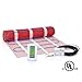 10 sqft Heated Floor Mat Kit, 120V Electric Radiant Floor Heating System for Tile and Stone with Floor Sensing Thermostat Aube TH115-AF-120S. Heated Tile, Stone, Vinyl