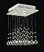JAC D'LIGHTS J10-C9071S-3us Modern Rain Drop Lighting Crystal Ball Fixture Pendant Chandelier, 18 by 12-Inch