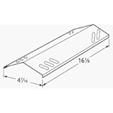 Music City Metals 96421 Stainless Steel Heat Plate Replacement for Select Gas Grill Models by BBQ Pro, Master Forge and Others