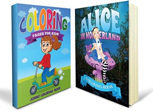 Coloring Books For Girls Bundle Jumbo Sized Includes an Alice in Wonderland Coloring Book with 100+ Coloring Pages Definitely Mom Approved