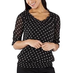 Merona® Women's Smocked Hem Top - Black 