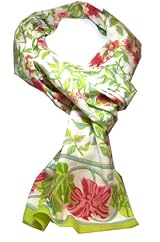 Anokhi 100% Cotton Voile White Rambling Rose Fashion Scarf