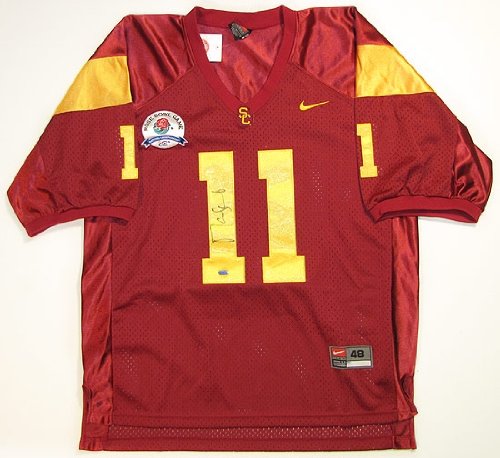 Matt Leinart Autographed USC Maroon Nike Football Jersey w// Rose Bowl Patch