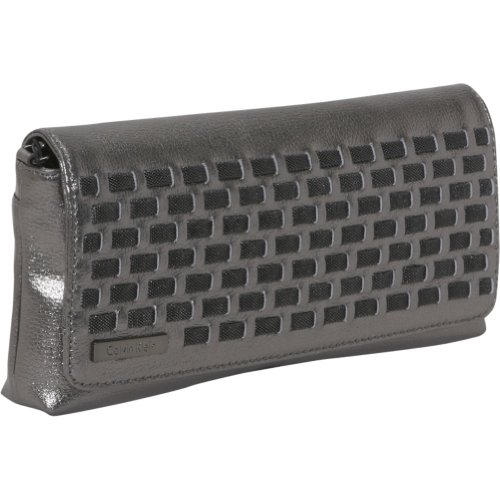 Calvin Klein Cortina Leather Clutch W/Chain