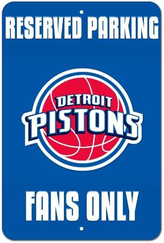 Detroit Pistons NBA v3 Vanity Reserved Parking Fans Street Sign 8x12
