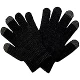 CostMad TM Capacitive Stylus LCD Touch Screen Smart Mobile Phone Winter Cold Texting Soft Warm Snug Magic Gripper Gloves - Universal Unisex Man Ladies Children Medium Size- for works on All Touch Screen Devices - Apple iPad, iPhone, Blackberry, Samsung, HTC, LG, Motorola, Mobile Phones, Tablets, PDA, GPS, SatNav, TomTom, (Black/Grey)