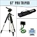 PROFESSIONAL 67 Inch Full Size Tripod with Carrying Case For The Canon Powershot SX10, SX1, SX110, E1, A2000, A1000, SX100, S5 IS, S3 IS, S2 IS Digital Cameras with Exclusive FREE Complimentary Super Deal Micro Fiber Lens Cleaning Cloth