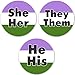 Set 3 Pronouns Genderqueer Non-Binary Expansive Flag 1.25â€ Pinback Buttons Pins
