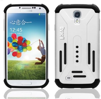 Dvacii (TM) (White) Samsung Galaxy S4 i9500 (IRON MAN) Armored Dual Layer Drop Protection Case + Free Screen Protector + Free Collectible Pen