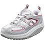 Skechers Women's Shape Ups - Fitness Sneaker,Silver/Hot Pink,9.5 M US