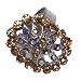 Illinois Silver Amber Fashion Ring