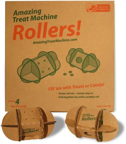 Amazing Treat Machine Rollers Interactive Toy for Cats and Small Dogs