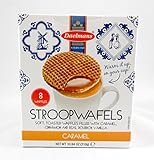 Daelmans Dutch Stroopwafels Wafers Filled with Caramel, Cinnamon, and Real Bourbon Vanilla 10.94 Oz. Gift Box
