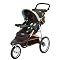 Safari Swivel Wheel Sport Single Stroller - Blue/ Chocolate