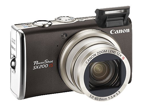 Canon PowerShot SX200 IS Digitalkamera (12 Megapixel, 12-fach opt. Zoom, 7,6 cm (3 Zoll) Display) black