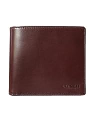 Shoes: Coach Water Buffalo Billfold Bifold Mens Wallet Mahogany F74396