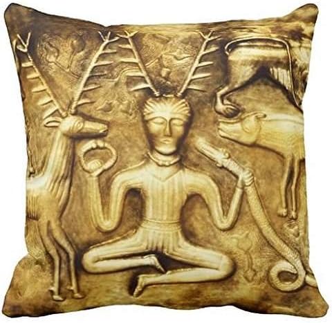 Wicca Rustica: Gundestrup Cauldron Cernunnos Throw pillow cover 24*24