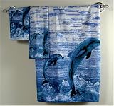Review   / Jumping Dolphins Hand Towel