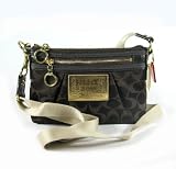 Coach Signature Poppy Swingpack Crossbody Messenger Bag Purse 42888 Brown Bronze