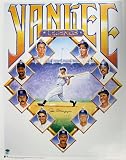 Joe DiMaggio Signed Autographed New York Yankees 25x32 Lithograph