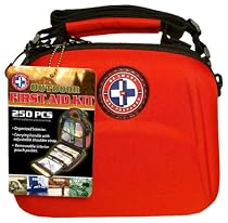 Total Resources International 250-Piece Outdoor First Aid Kit in Red EVA Case