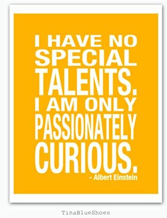Albert Einstein Inspirational Quote - Custom Color Art Print