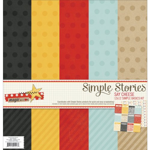 Simple Stories Simple Stories Simple Basics Kit, 12 by 12-Inch, Say Cheese