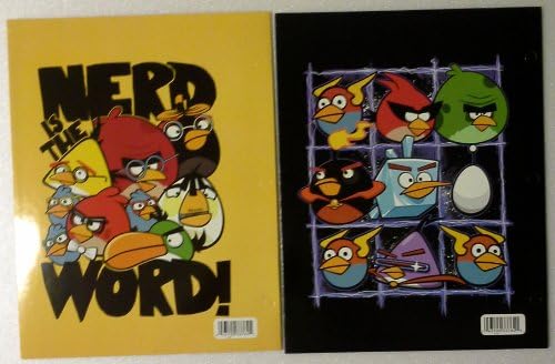Mead Angry Birds Paper Folders 2 Pocket Design (Set of 2) Nerd is the Word! and Angry Birds Space