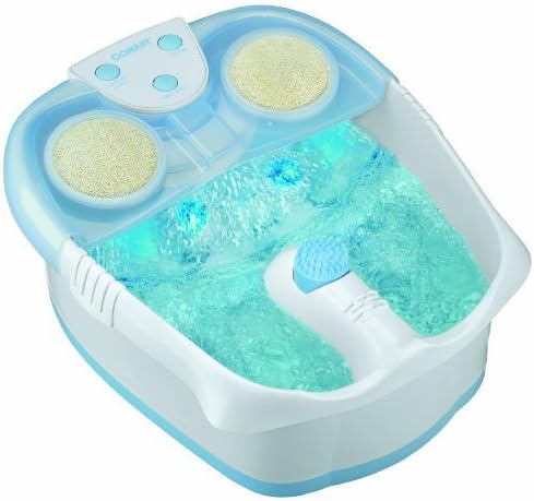 True Glow by Conair Foot Spa with Bubbles and Lights, White/Blue by True Glow