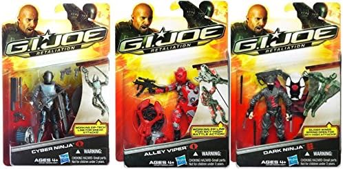 G.I. Joe Retaliation Alley Viper, Dark Ninja & Cyber Ninja Action Figure Bundle