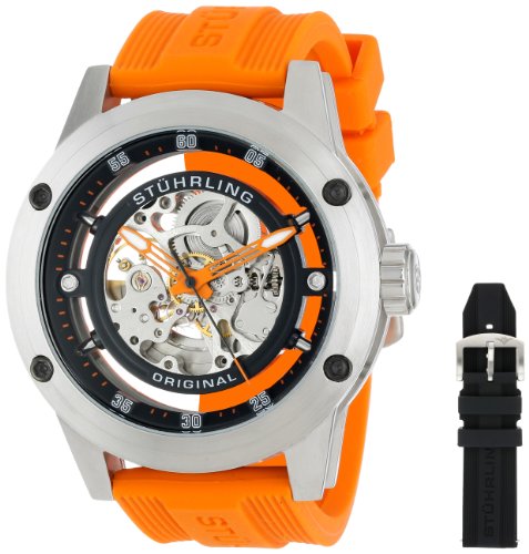 Stuhrling Original Men`s 314R.3316F57Set Leisure Zeppelin 360 Sport Automatic Skeleton Rubber Strap Set Watch