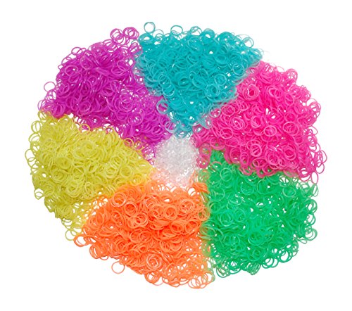 3600 piece glow in the dark loom bands kit - rubber band bracelet…