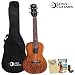 Luna Guitars Mo'o Concert Ukulele with Tuner, Luna Ukulele Gig Bag, Cloth and Instruction Guide Luna Guitars Mo'o Concert Ukulele with Tuner, Luna Ukulele Gig Bag, Cloth and Instruction Guide