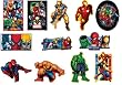 12 Large Marvel Heroes Stickers